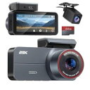 【中古】【未使用】車用ドライブレコーダー 前後2カメラ 3.39インチ 64GBメモリー付き