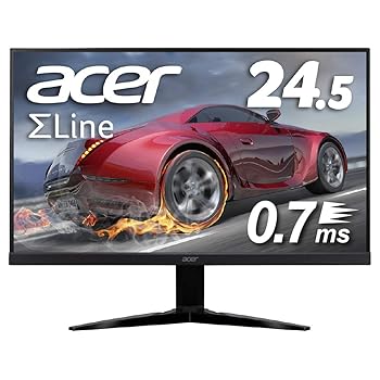 【中古】Acer ゲーミングモニター SigmaLine 24.5インチ KG251QGbmiix 0.7ms(GTG) 75Hz TN FPS向き フルHD FreeSync フレームレス HDMIx2 スピーカー内蔵 【中古】Acer ゲーミングモニター SigmaLine 24.5インチ KG251QGbmiix 0.7ms(GTG) 75Hz TN FPS向き フルHD FreeSync フレームレス HDMIx2 スピーカー内蔵