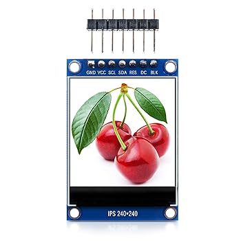 【中古】【未使用】DiyStudio 1.3" カラーIPS LCDディスプレイ240X240解像度 HD TFTカラフルスクリーンモジュールHD画面LEDバックライト、ドライバーIC ST7789VW 7