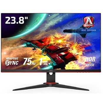【中古】AOC ゲーミング液晶モニター 24G2E5/11 (23.8インチ/フルHD/IPS/HDMI/DisplayPort/75Hz/応答速度1ms/HDRエフェクトモード/FreeSync/フリッカーフ