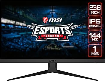 【中古】【未使用】MSI G242、24インチゲーミングモニター、1920 x 1080 (FHD)、IPS、1ms、144Hz、FreeSync、HDMI、DisplayPort、Tilt。 【中古】【未使用】MSI G242、24インチゲーミングモニター、1920 x 1080 (FHD)、IPS、1ms、144Hz、FreeSync、HDMI、DisplayPort、Tilt。