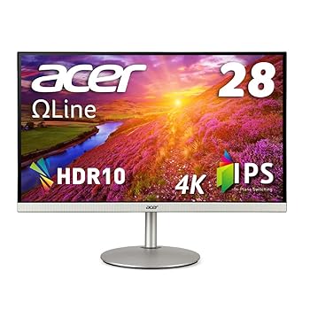 【中古】Acer モニター OmegaLine CB282Ksmiiprfx 28インチ 27インチより広い IPS 非光沢 4K 4ms (GTG) 60Hz HDR10 PIP/PBP機能 VESAマウント対応 スピー 【中古】Acer モニター OmegaLine CB282Ksmiiprfx 28インチ 27インチより広い IPS 非光沢 4K 4ms (GTG) 60Hz HDR10 PIP/PBP機能 VESAマウント対応 スピー