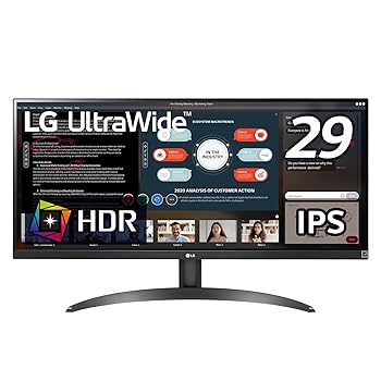 【中古】LG モニター ディスプレイ 29WP500-B 29インチ/21:9 平面ウルトラワイド(2560×1080)/HDR/IPS 非光沢/75Hz/FreeSync対応/HDMI×2 /3年安心・無輝