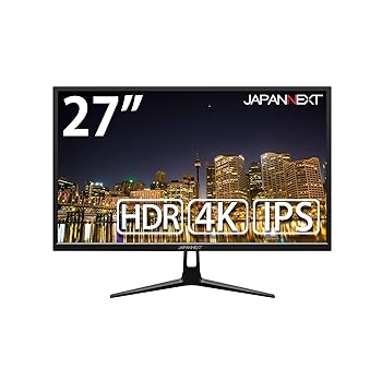 【中古】JAPANNEXT 27インチ モニター 4K UHD 3840x2160解像度 IPS ディスプレイ (HDMI/DisplayPort/スピーカー内蔵/ブルーライトカット) JN-IPS2705UHDR