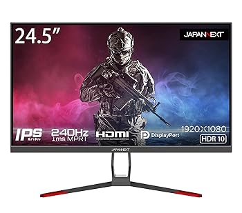 【中古】JAPANNEXT 24.5インチ ゲーミングモニター 240Hz 1ms フルHD 1920x1080解像度 IPS パネル ディスプレイ (HDMI/DisplayPort/VESA対応/ブルーライ 【中古】JAPANNEXT 24.5インチ ゲーミングモニター 240Hz 1ms フルHD 1920x1080解像度 IPS パネル ディスプレイ (HDMI/DisplayPort/VESA対応/ブルーライ