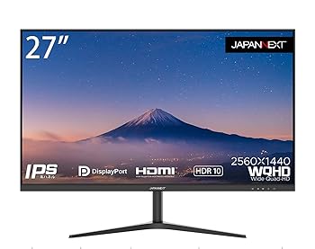 【中古】JAPANNEXT 27インチ モニター WQHD 2560 x 1440 IPS ディスプレイ (HDMI/DisplayPort/スピーカー内蔵/VESA対応/ブルーライトカット) JN-IPS27WQH 【中古】JAPANNEXT 27インチ モニター WQHD 2560 x 1440 IPS ディスプレイ (HDMI/DisplayPort/スピーカー内蔵/VESA対応/ブルーライトカット) JN-IPS27WQH