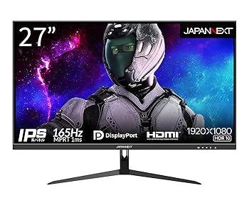樂天商城 - 【中古】JAPANNEXT 27インチ ゲーミングモニター 165Hz 1ms フルHD 1920x1080解像度 IPS パネル ディスプレイ (HDMI/DisplayPort/VESA対応/ブルーライト