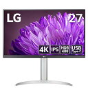 【中古】【未使用】LG モニター ディスプレイ 27BP85UN-W 27インチ/4K/DisplayHDR400/IPSアンチグレア/USB Type-C、D...