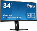 【中古】マウスコンピューター iiyama モニター ディスプレイ 34インチ ウルトラワイド UWQHD 3440×1440 IPS方式 高さ調整 角度調整 HDMI DisplayPort U