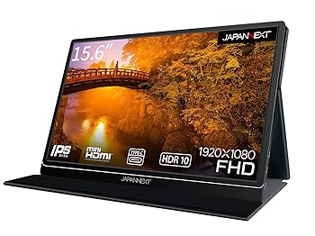 【中古】【未使用】JAPANNEXT 15.6インチ モバイルモニター IPS パネル フルHD 1920x1080解像度 スマートケース付き (USB/Type C/MAC PC対応/スピーカー内蔵/非光沢(2)