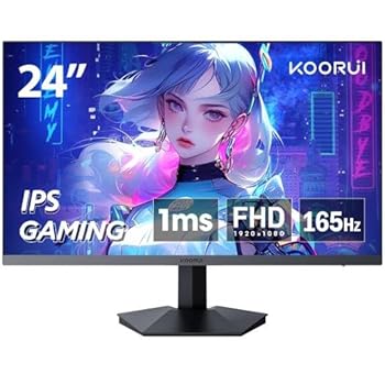 【中古】【未使用】KOORUI ゲーミングモニター 24インチ FHD 165Hz モニター 1ms GTG (AdaptiveSync/HDMI×2/DisplayPort/VESA対応/ブルーライト軽減) 【中古】【未使用】KOORUI ゲーミングモニター 24インチ FHD 165Hz モニター 1ms GTG (AdaptiveSync/HDMI×2/DisplayPort/VESA対応/ブルーライト軽減)
