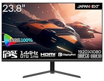【中古】【未使用】JAPANNEXT 23.8インチ ゲーミングモニター 144Hz 1ms フルHD 1920x1080解像度 FAST IPS パネル ディスプレイ (HDMI/DisplayPort/VESA対応/ブルー 【中古】【未使用】JAPANNEXT 23.8インチ ゲーミングモニター 144Hz 1ms フルHD 1920x1080解像度 FAST IPS パネル ディスプレイ (HDMI/DisplayPort/VESA対応/ブルー