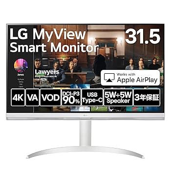 【中古】【未使用】【VGP2023 Summer 企画賞】32SQ730S-H 31.5インチ LG SMART Monitor 4K(3840×2160) / スマートモニター/webOS/アンチグレア/DCI-P3 90% / HDR10 【中古】【未使用】【VGP2023 Summer 企画賞】32SQ730S-H 31.5インチ LG SMART Monitor 4K(3840×2160) / スマートモニター/webOS/アンチグレア/DCI-P3 90% / HDR10