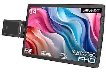 【中古】【未使用】JAPANNEXT 14インチ モバイルモニター IPS パネル フルHD 1920x1080解像度 (Type C/MAC PC対応 / sRGB100% / 非光沢) JN-MDO-IPS140FHD