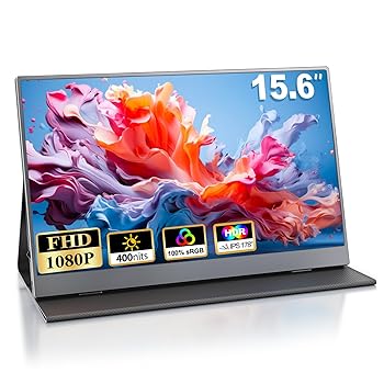 【中古】【未使用】CUIUIC モバイルモニター 15.6インチ モバイルディスプレイ ポータブルモニター 1080P ゲーミングモニター スイッチ用 非光沢IPSパネル 1920x108