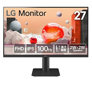 【中古】【未使用】LG モニター 27MS550-B 27インチ /アンチグレア/IPS/1920×1080/100Hz/5ms(GTG)/2W+2Wスピーカー/ブルーライト低減・フリッカーセーフ機能/DAS 【中古】【未使用】LG モニター 27MS550-B 27インチ /アンチグレア/IPS/1920×1080/100Hz/5ms(GTG)/2W+2Wスピーカー/ブルーライト低減・フリッカーセーフ機能/DAS