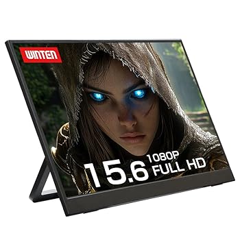 【中古】WINTEN モバイルモニター 15.6インチ 1920*1080 フルHD ゲーミングモニター ディスプレイ 外付けモニター 軽量 薄型 ノングレア（非光沢） IPSパ