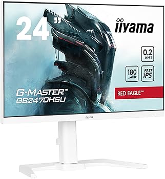 【中古】【未使用】G-MASTER ゲーミングモニター ディスプレイ 白 ホワイト 23.8インチ 180Hz 0.2ms IPS方式 フルHD 高さ調整 縦回転 HDMI DisplayPort USBハブ 全