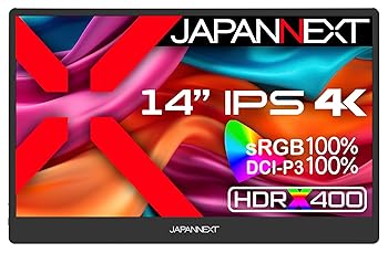 【中古】JAPANNEXT 14インチ モバイルモニター IPS パネル 4K UHD 3840x2160解像度 スマートケース付き (Type C/PC対応/スピーカー内蔵 / sRGB100% / 非 【中古】JAPANNEXT 14インチ モバイルモニター IPS パネル 4K UHD 3840x2160解像度 スマートケース付き (Type C/PC対応/スピーカー内蔵 / sRGB100% / 非
