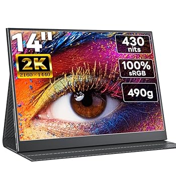 【中古】Upperizon モバイルモニター 14インチ 2K IPSパネル 100%sRGB 高輝度430nits 軽量 薄型 QHD 3:2(2160×1440) 持ち運び スタンドカバー付 スピー 【中古】Upperizon モバイルモニター 14インチ 2K IPSパネル 100%sRGB 高輝度430nits 軽量 薄型 QHD 3:2(2160×1440) 持ち運び スタンドカバー付 スピー