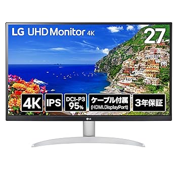Other - 【中古】【未使用】LG モニター ディスプレイ 27UP600K-W 27インチ/4K(3840×2160)/IPS/DCI-P3 95%/約10.7億色表示(8bit+FRC)/DisplayHDR 400/アンチグレア/HDMI×2