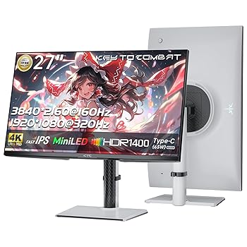 šKTC 27 QD-MiniLED 4K UHD ̻ҥɥåȥߥ󥰥˥åǥ奢⡼ɵ 320Hz/160HzHDR1400Type-C 65WHDMI2.1/DP1.4Adapti