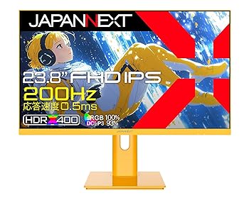 【中古】【未使用】JAPANNEXT 23.8インチ ゲーミングモニター 200Hz 0.5ms FHD 1920x1080解像度 IPS パネル ディスプレイ (HDMI/DisplayPort/VESA対応/高さ調節/回 【中古】【未使用】JAPANNEXT 23.8インチ ゲーミングモニター 200Hz 0.5ms FHD 1920x1080解像度 IPS パネル ディスプレイ (HDMI/DisplayPort/VESA対応/高さ調節/回