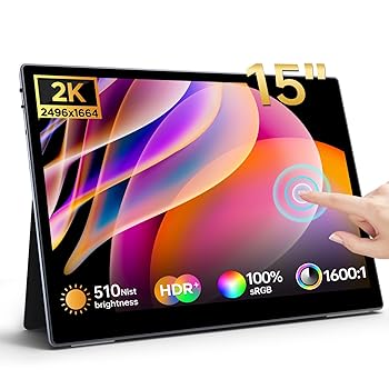 【中古】【未使用】HAILESI モバイルモニター 15インチ 2496*1664 3:2画面比 ポータブルモニター モバイルディスプレイ 高輝度510nits IPSパネル 100%sRGB広色域 H 【中古】【未使用】HAILESI モバイルモニター 15インチ 2496*1664 3:2画面比 ポータブルモニター モバイルディスプレイ 高輝度510nits IPSパネル 100%sRGB広色域 H