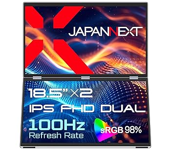 【中古】JAPANNEXT 18.5インチ IPSパネルx2搭載 フルHD(1920x1080)解像度 デュアルモバイルモニター JN-DMD-IPS185F miniHDMI USB Type-C 3画面拡張 接続 【中古】JAPANNEXT 18.5インチ IPSパネルx2搭載 フルHD(1920x1080)解像度 デュアルモバイルモニター JN-DMD-IPS185F miniHDMI USB Type-C 3画面拡張 接続