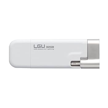 【中古】ロジテック ライトニング USBメモリ 32GB LMF-LGU232GWH