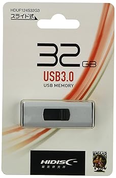 【中古】【未使用】HIDISC USB 3.0 フラッシュドライブ 32GB スライド式 HDUF124S32G3[M便1/2]