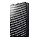 【中古】【未使用】I/Oデータ USB 3.1 Gen 1(USB 3.0)/2.0対応ポータブルハードディスク「高速カクうす」2TB (カーボンブラック) HDPT-UTS2K(2)