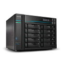 【中古】ASUSTOR ASUS子会社 NAS キット 10ベイ AS7110T Lockerstor 10 PRO 2xM.2 NvMe SSDスロット Intel Atom クアッドコア 2x2.5GbE 2x10GbE高速ポー(2)