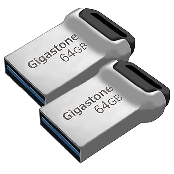 【中古】【GIGASTONE】Z90 64GB 2個セットUSBメモリ USB 3.2 Gen1 メモリスティック 小型 メタリック ..