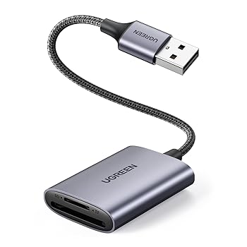 楽天AJIMURA-SHOP【中古】UGREEN 2in1 MicroSD SDカードリーダー USB3.0 5Gps高速 データ移行 SD/TFカード 同時読取 アルミ合金製 放熱性良い Window Mac Linux 幅広いパ