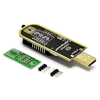 【中古】【未使用】Hailege CH341A STC FLASH 24 25 EEPROM BIOSライターUSBプログラマーSPI USB to TTL