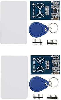 【中古】Hailege 2個セット RFIDキット-Mifare RC522 MFRC-522 RFID RF ICカードセンサーモジュール+ S50ブランクカード+ Arduino Raspberry Pi用キーリ