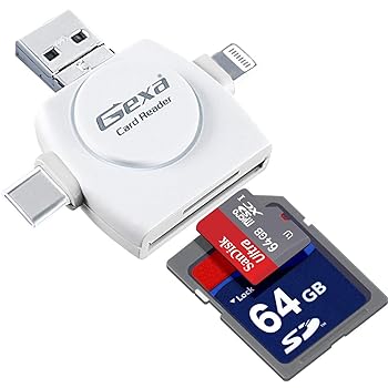 【中古】【未使用】ジイエクサ Gexa iPhone Android スマホ対応 SDカードリーダー Lightning USB Type-C microUSB GA-027W 【中古】【未使用】ジイエクサ Gexa iPhone Android スマホ対応 SDカードリーダー Lightning USB Type-C microUSB GA-027W