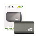 【中古】AGI 2TB 外付け SSD USB3.2 Gen2 【PS4 / PS5 動作確認済み】Type-C to Type-C/Aケーブル、耐衝撃 アルミ筐体 ポータブル(読み込み速度530MB/秒(2)