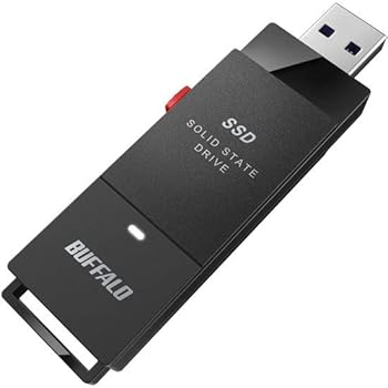 【中古】【未使用】バッファロー SSD-PUT1.0U3BC/D [外付けSSD ポータブル USB3.2 Gen1 スティック型 TV録画対応 1.0TB ブラック](2)