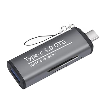 【中古】LEIZHAN SDカードリーダーTypeC マイクロSDTFカードリーダー アルミニウムタイプC USB 3.0 OTGメモリーカードアダプターワイルドカメラビューア