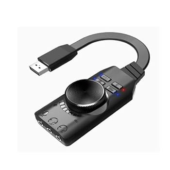 【中古】PS4対応 ゲーム専用 7.1chチップ採用 外付け USB スピーカー マイク接続 イヤホン接続 サウンドカード