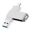 【中古】USBメモリ タイプ Type C 64GB 2in1 USB C メモリースティック フラッシュドライブ 高速データ..