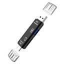 【中古】Remarks Japan usb Type-C カードリーダー 5in1 マルチカードリーダー usb2.0 TFカード 変換アダプタ ブラック an...