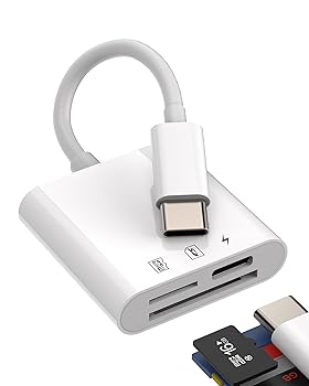 【中古】【未使用】SDカードリーダー Type-c 変換アダプタUSB C同時高速充電 3in1対応Apple iPhone 15 Pro Max Plus 対応iPad Pro Air Mini タイプc 外付けMicro SD