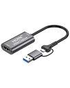 【中古】【未使用】BotthHealth キャプチャーボード 2in1 USB Type-C & HDMI 変換アダプタ 4K入力 1080P出力 ゲーム/ビデオ録画/ライブ配信用 Macbook/Windows/Andr
