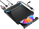 【中古】【未使用】DVDドライブ 外付け 【6In1新モデル・多機能・USB3.0】 CD/DVDプレイヤー 薄型 ポータブルドライブ typeC/USBポート 静音 高速 軽量 スリム コン
