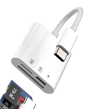 【中古】【未使用】Type-C Micro SD SDカードリーダー 同時 高速充電 変換アダプタ(3in1)USB C TF マイクロsd メモリーカード アダプター 対応Apple iPhone15 Pro M