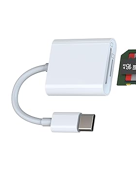 【中古】タイプc Micro SD SDカードリーダー(2in1)USB C TF マイクロSD 変換アダプタ 対応Apple iPhone15 Pro Max 対応iPad Air Mini Macbook 対応Samsun