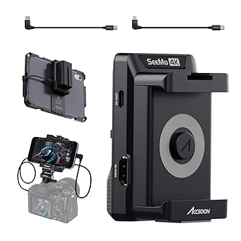 【中古】【未使用】【Accsoon公式ストア】Accsoon SeeMo 4K カメラto i-Phone/iPad ビデオ モニター 映像伝送システム ミニビデオ送信機 4K 30FPS /1080p 60FPS モ